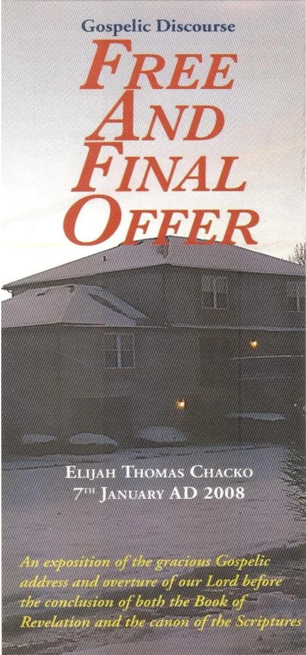 Cover for Free And Final Offer
