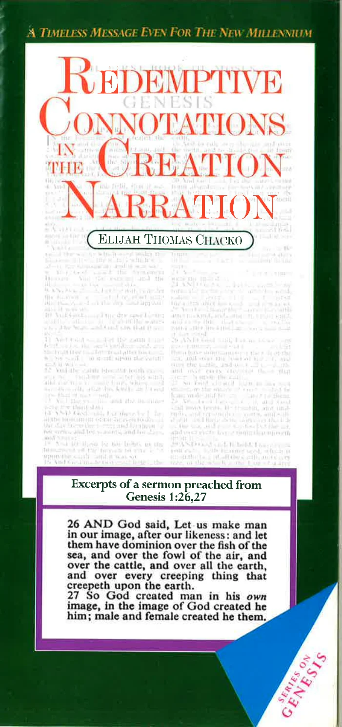 Cover for Redemptive Connotation in the Creation Narration
