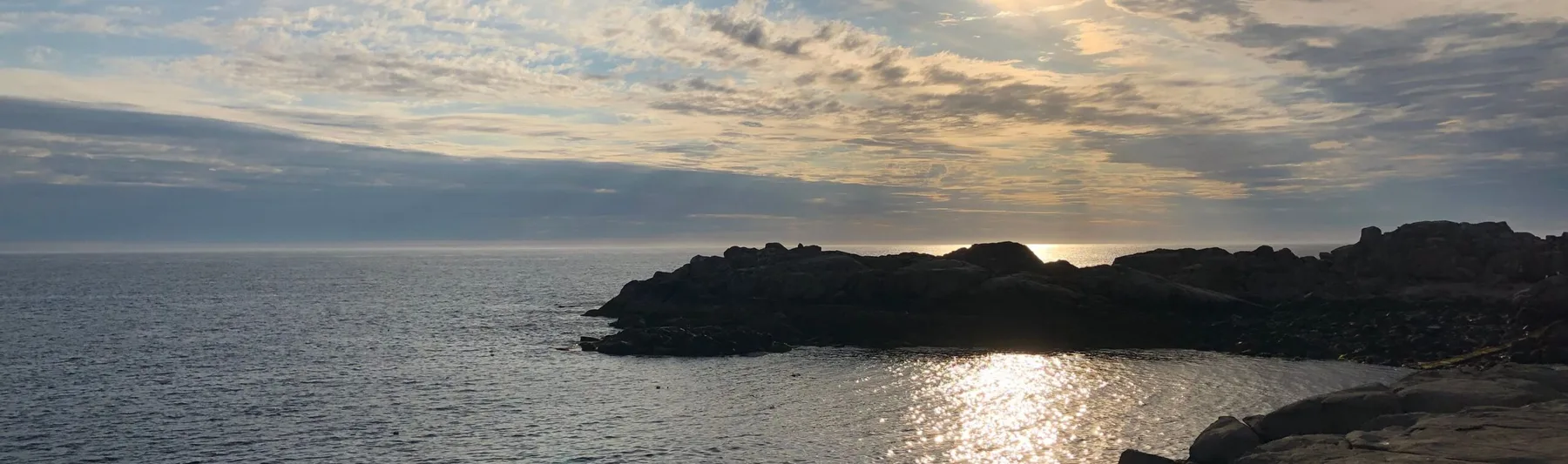 Rocky coast at sunset